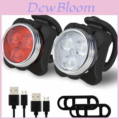 Set de Luz de Bicicleta Recargable por USB Impermeable Ipx4 Para Ciclismo Nocturno Seguro**