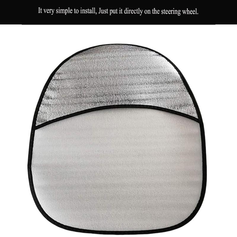 Universal Car Steering Wheel Sunshade Cover Heat Resistant Aluminum Foil Protectors For Most Vehicles