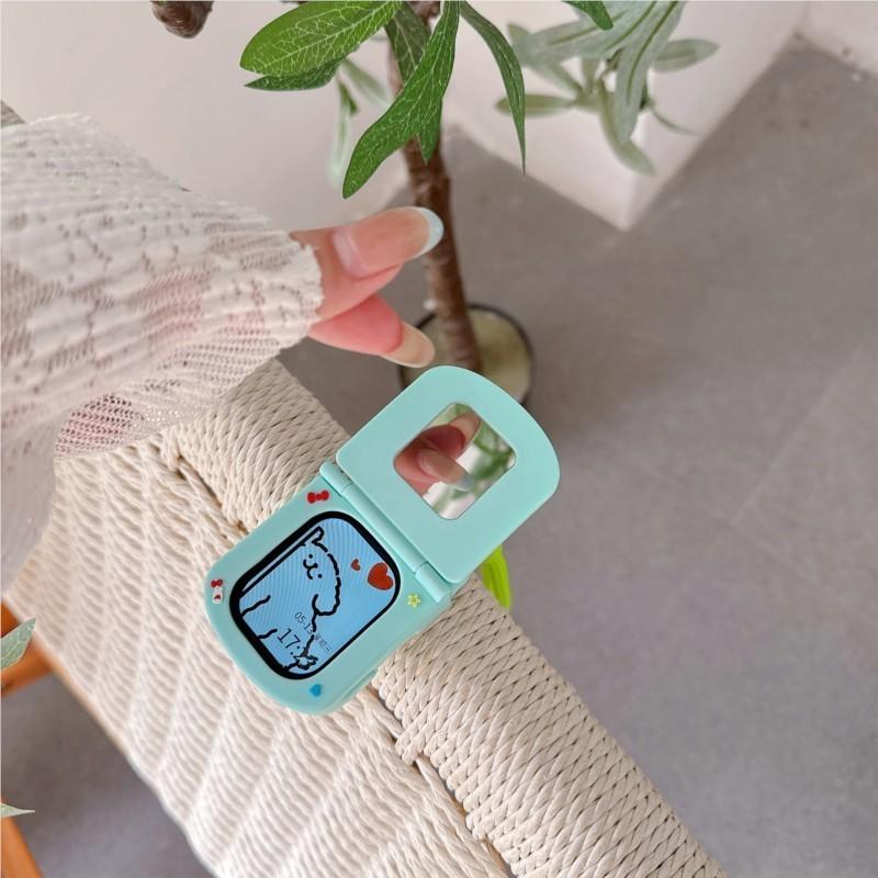Süßes Klappspiegel-Lanyard Kinderhülle Für Apple Watch Sport 1/2/3/4/5/6/7/8/9. Gen S10 S11 Ultra SE 38/45/41/44/42/46/49mm Abdeckung