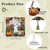 Pumpkin Design Acrylic Wall Hanging Mini Town Design Car Rearview Mirror Decoration  For Halloween