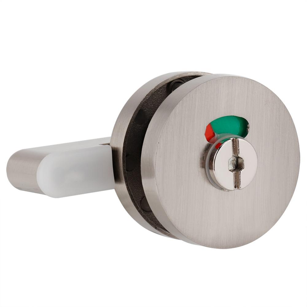 Screw Mount Bolt Latch Stainless Steel Bathroom Door Lock Indicating Privacy Door Lock  Commercial