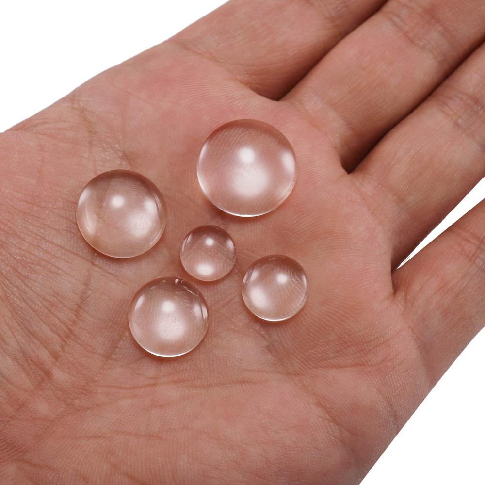 5-50Pcs/lot Transparent Round Oval Square Heart Glass Cabochon Cabochon Cameo Tray Settings For DIY Jewelry Making Supplies
