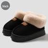 Winter Indoor Plush Cotton Slippers: Thick-Soled, Non-Slip, Warm, Unisex Heel-Covering Design