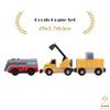 Battery Operated Action Locomotive Train Magnetic Connection Powerful Train Set Fit for Wooden Trains and Tracks Kids Gifts