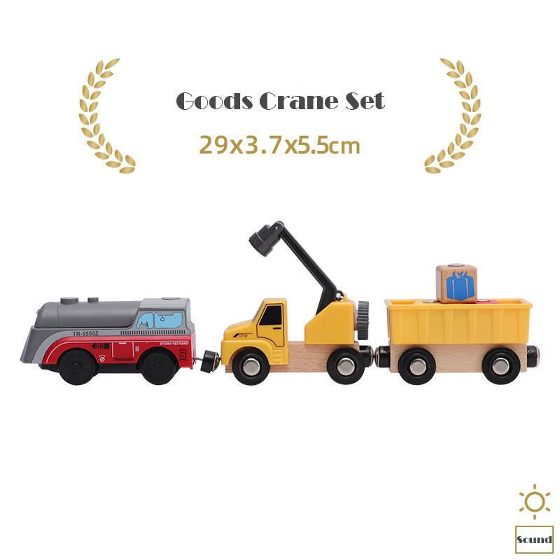 Battery Operated Action Locomotive Train Magnetic Connection Powerful Train Set Fit for Wooden Trains and Tracks Kids Gifts