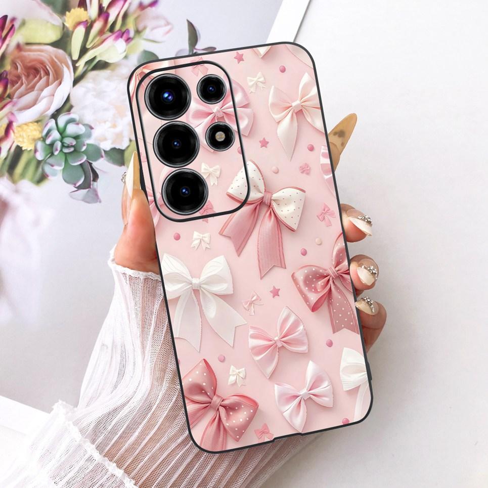 Bow Love Heart Pattern Cute Cat Phone Case For Itel Super 26 Ultra S26 Ultra S688LN Casing Soft TPU Silicone Shockproof Cover