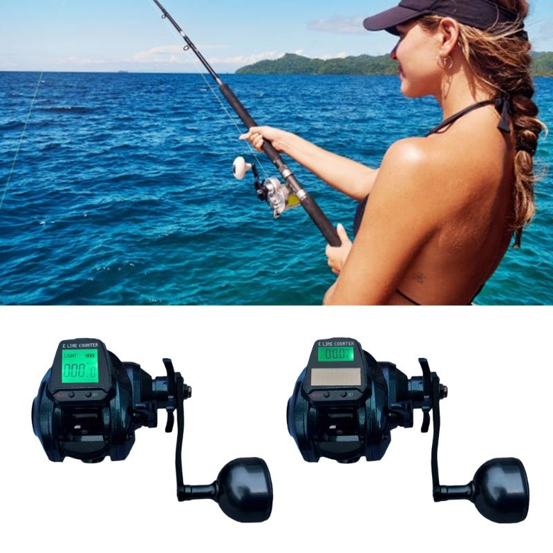 Corrosions Resist Saltwater Freshwater Fishing Reel Electronic LED Screen Fishing 7.2:1 High Speed Powerful Fishing Reel