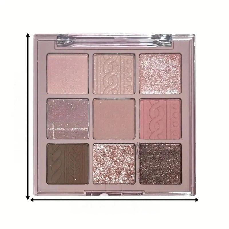 Palette Ombretti Opachi 9 Colori, Tonalità Terra con Nero e Marrone, Impermeabile e Resistente al Sudore, Adatta per Tipi Beige Chiari Freddi