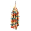 Parrot Chewing Toy Wood Corn Cob Colorful Hanging Large Bird Bite Toy for Parakeet Cockatiel