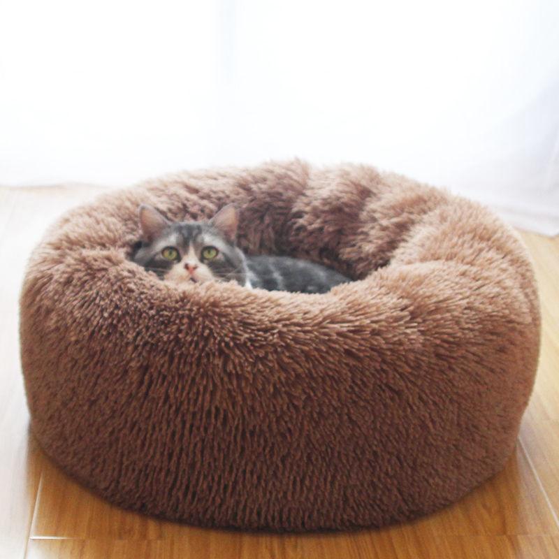 

WTEMPO Pet Cat Bed Winter Warm Plush Teddy Dog Bed Mat Suitable for All Seasons Detachable Washable Small Dog Supplies Cat Bed Dirt-resistant Pet Pads 40*40cm кофейный