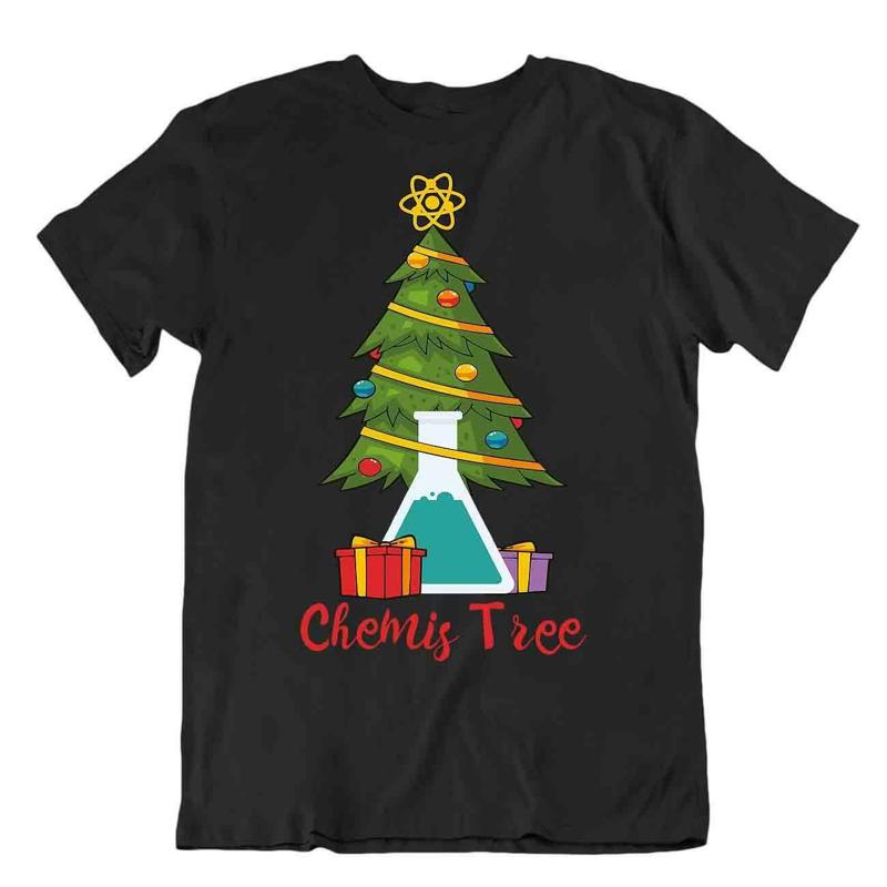 Chemis Tree T Shirt Christmas Laboratory Tee T Shirt Special Funny Holyday Gift