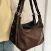 Vintage Polštářový design PU Kožená kabelka Boston Pro ženy Neformální Velkokapacitní Tašky přes rameno Crossbody Móda Nákupní tašky