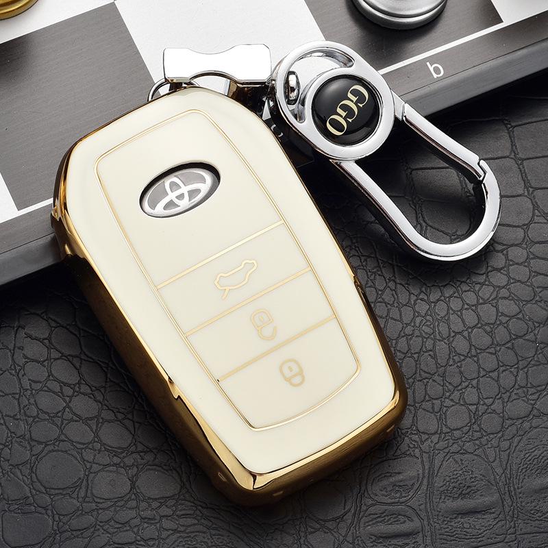 Toyota Key Case Cover for Highlander, Corolla, Crown, Prado, and Levin Models
