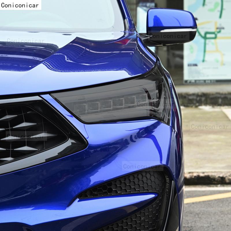 Car Headlight Protection Smoked Black Tint Anti-Scratch Protective Film TPU Stickers For ACURA RDX - Accessories