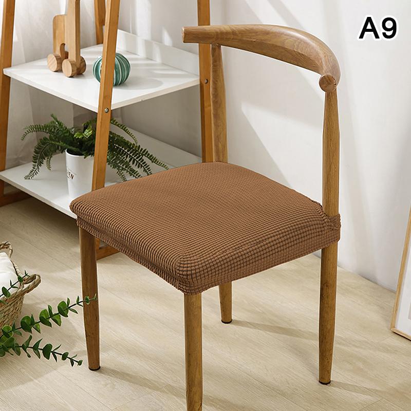 Stretch Chair Seat Covers Chairs Removable Washable Anti-Dust Upholstered Dining Room Seats Protector Cushion Slipcovers&