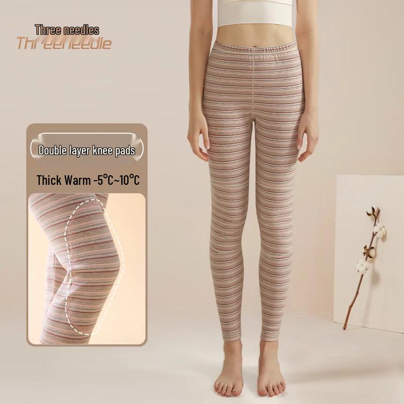 Women s Striped Cotton Thermal Base Layer Pants 2XL