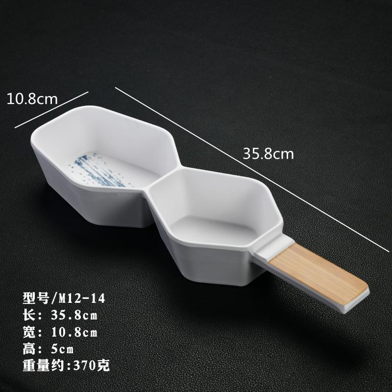 Smash Resistant Melamine Tableware Dinner Plate Western Food Plate Pizza Plates Handle Steak Plates Sushi Dish Fruits Snack Tray