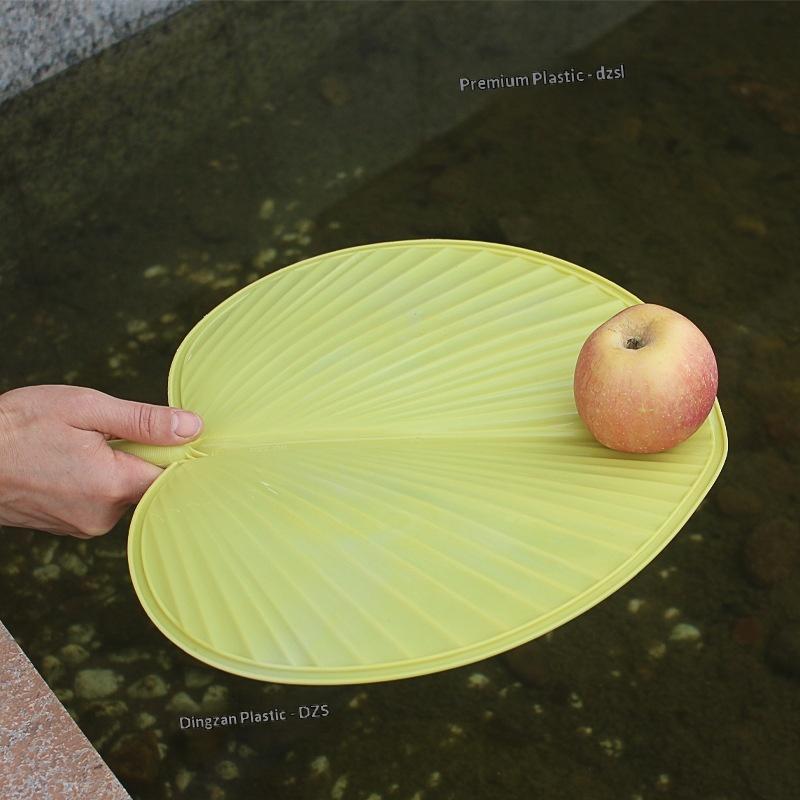 Plastic Artificial Palm-Leaf Fan Vintage Large Size Artificial Straw Fan Thickened Hand Fans Photo Props