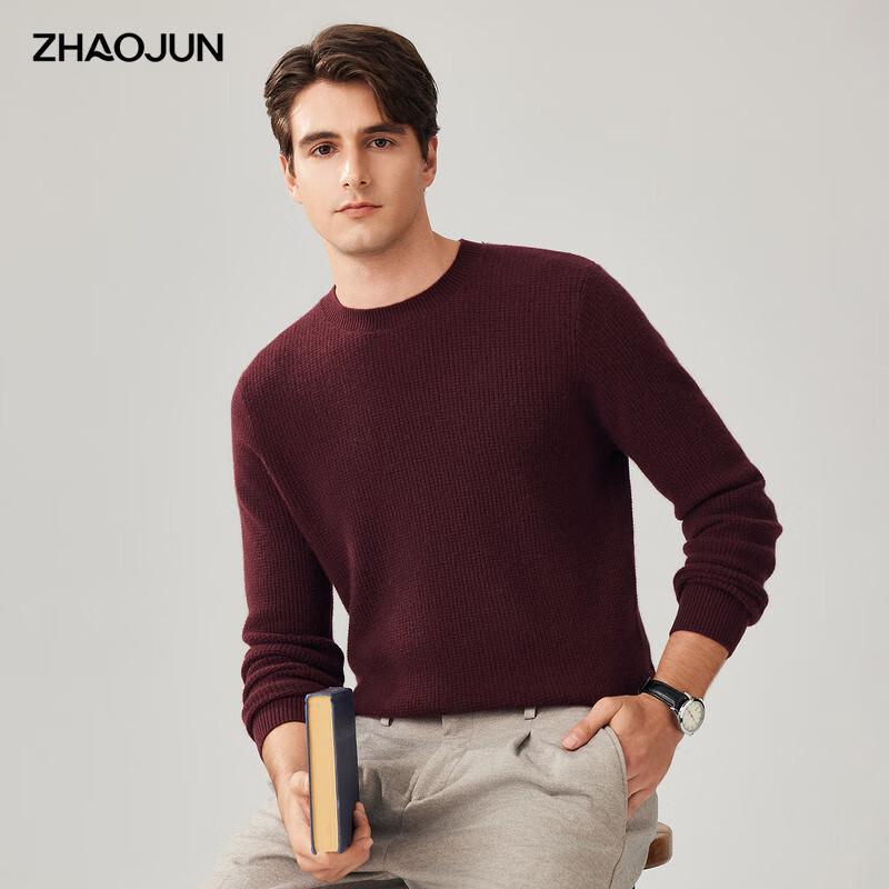 

Zhaojun Men s 100% Cashmere Round Neck Sweater XL