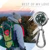 Uhr Schlüsselanhänger Clip Karabiner Uhr Taschenuhr Analog Wasserdicht Klettern Taschenhalter Silber Grün Modisches Accessoire Herrn Damen