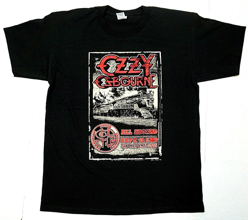 OZZY OSBOURNE Crazy Train T-shirt Men s Tee Hard Rock Heavy Metal 100%Cotton New Unisex T-Shirt XXXL