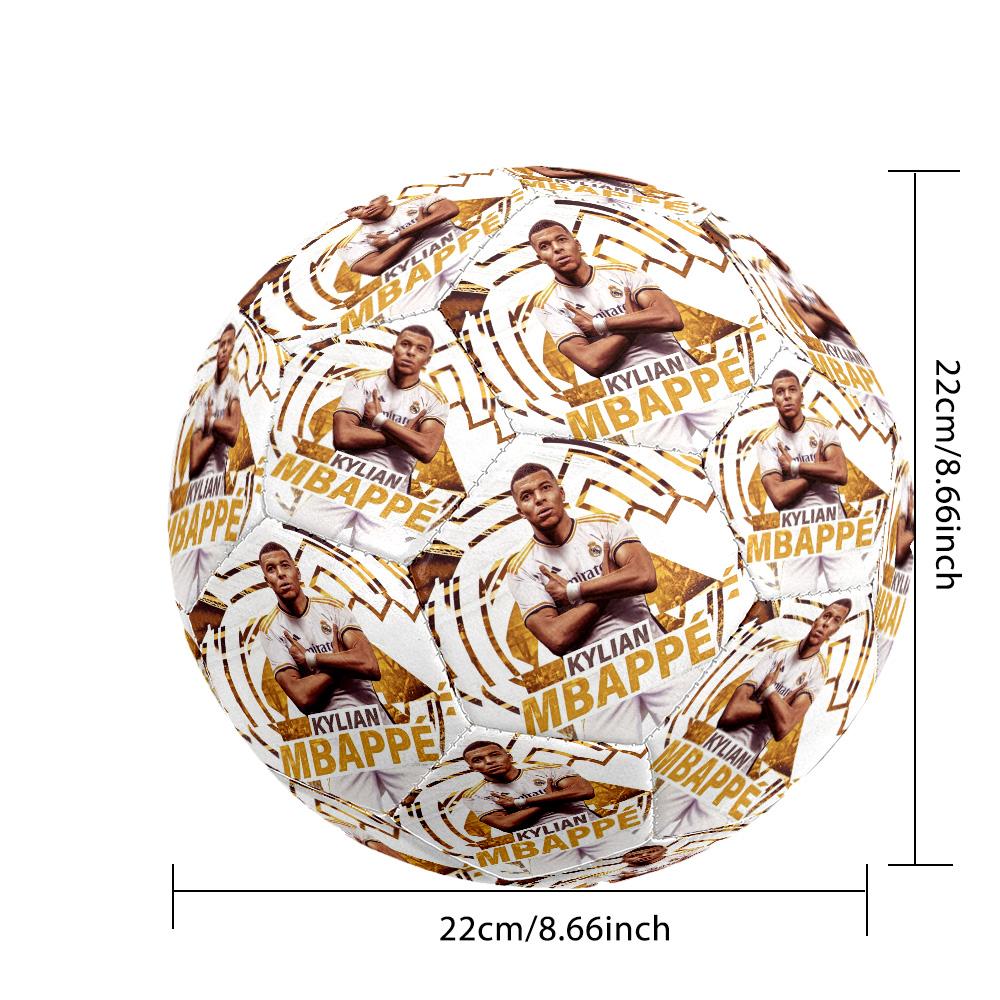 Mbappé Size 5 Soccer Ball Machine Sewn Indoor Outdoor Universal Football Sports Enthusiast Gifts