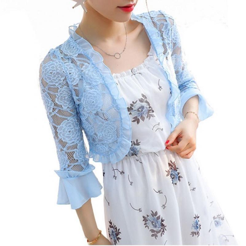 Bolero Cardigan in Pizzo Slim Fit – Protezione Solare Estiva da Donna Design Traforato