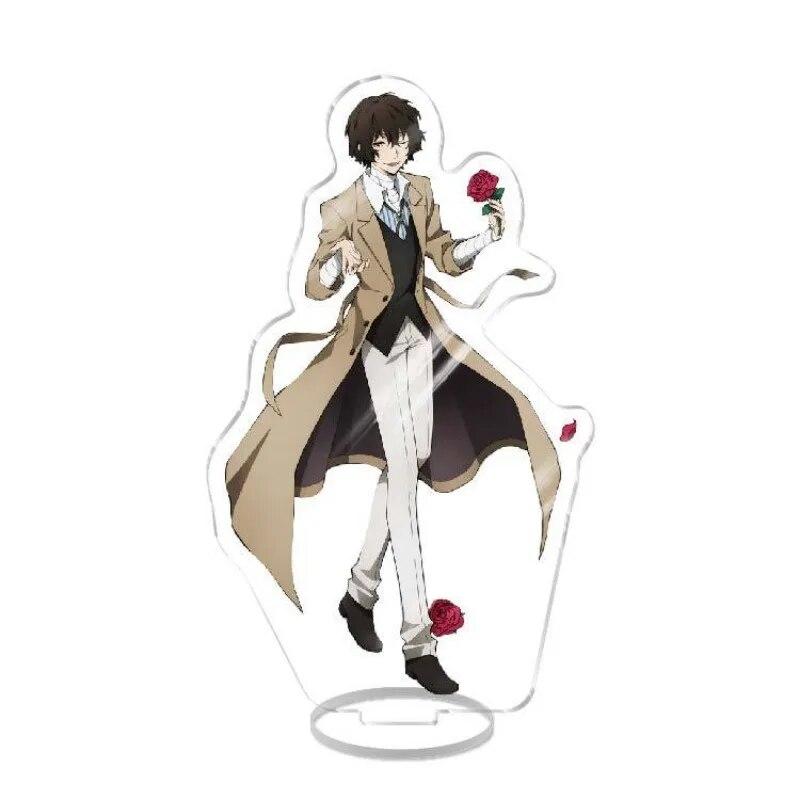 New Bungo Stray Dogs Anime Figure Acrylic Stand Model Toy Dazai Osamu Nakahara Chuuya Ryunosuke New Year Desk Decor Collect Gift