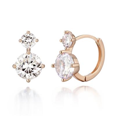 ELLE Jewelry 14K Point Bling Bling One-Touch Earrings (Gold Pin) ELGPEE331