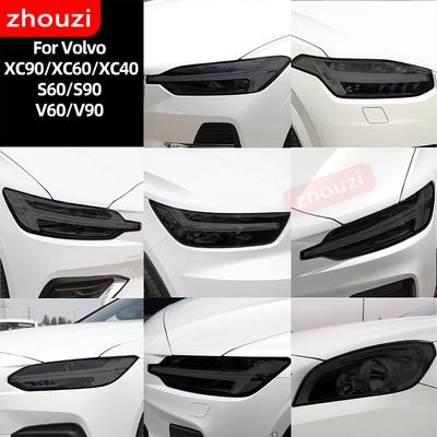 Film de protection Transparent pour phares de voiture, autocollant en TPU noir fumé, 2 pièces, pour Volvo XC40 XC60 XC90 S60 S90 V60 V90 2022