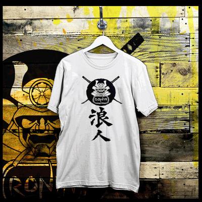 Samurai T-Shirt Bushido Code Japanischer Krieger Schwert Katana Kanji Ronin kabuto