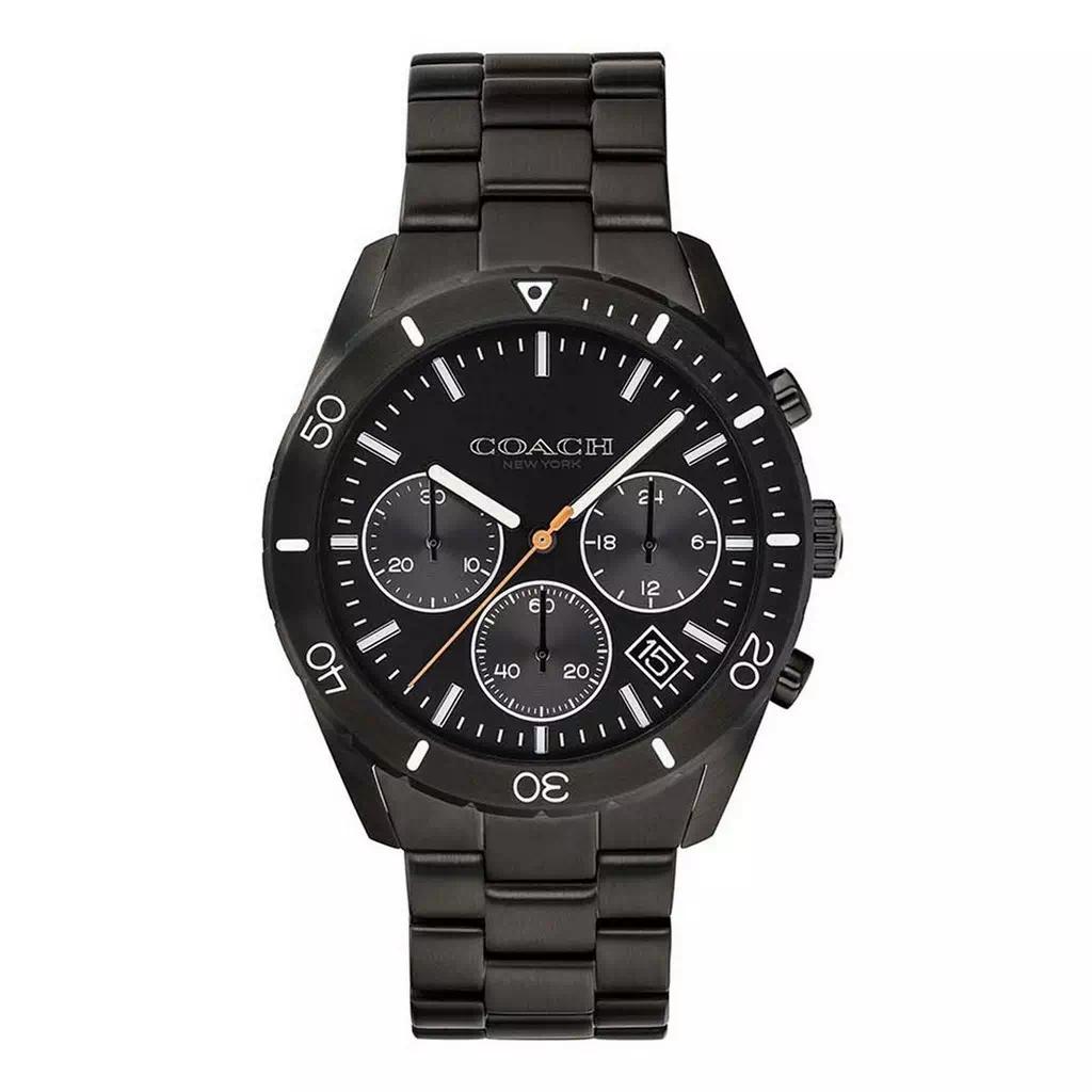 

Coach Thompson Black Dial Stainless Steel Chronograph Quartz 14602386 Men s Watch чорний