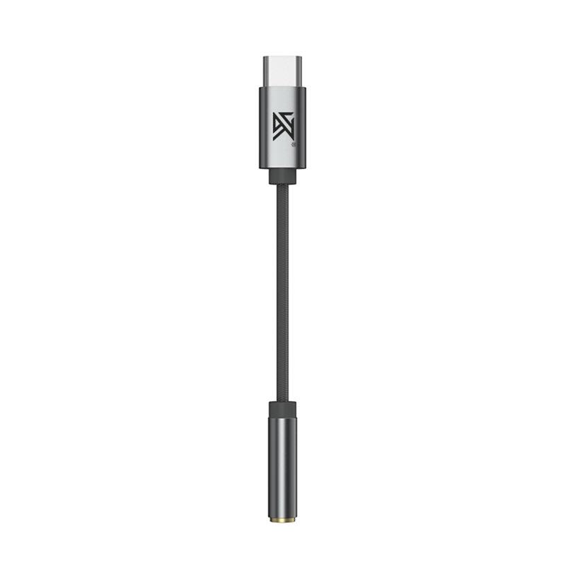 KZ AM01 Type-C to 3.5mm Audio Adapter 32bit/384kHz Hi-Fi DAC + IC Amplifier Dual Chip Earphone Audio Cable