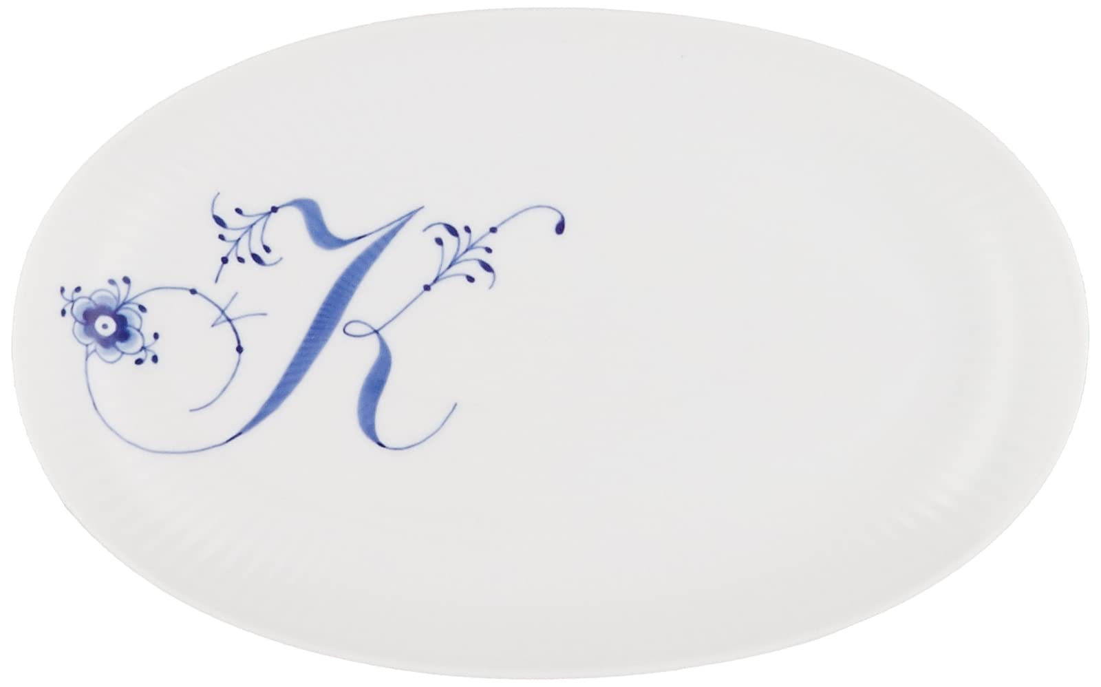 

[Officially Imported] Royal Copenhagen Blue Fluted Plain Alphabet Plate K Wedding Gift 1028176