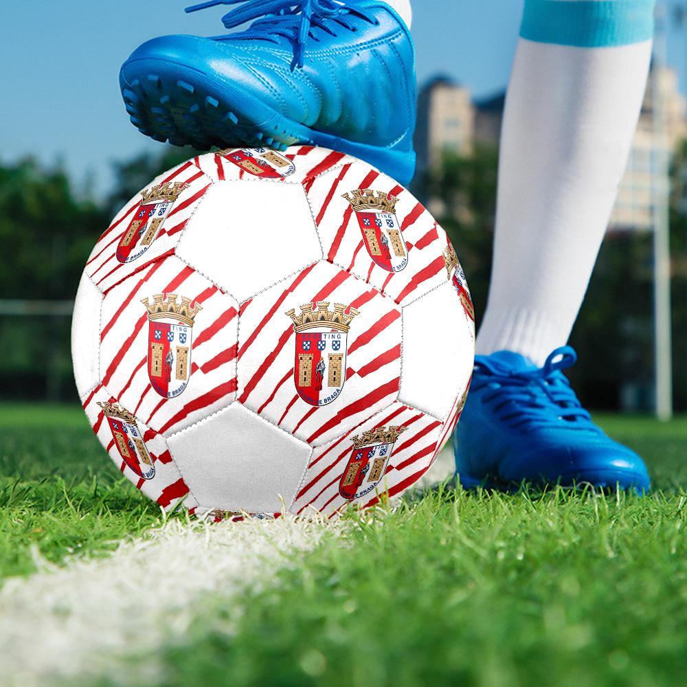 1 Stück SC Braga Größe 5 Fußball PrahaHallenfußball Ball Bunt Alle Altersgruppen Maschinengenäht PVC Wettkampfbereit Langlebig Hoher Rückprall
