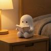 Ghost Reading Book Figurine, 3D Printed Cute Mini Sitting Ghost Statue for Halloween Bookshelf, Desk, Indoor Home Decor
