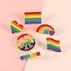 Rainbow Brooch Pins Rainbow Lapel Pin  Badge Pin Rainbow Pride Heart Rainbow Brooch Flag  Love and Peace Enamel Pins