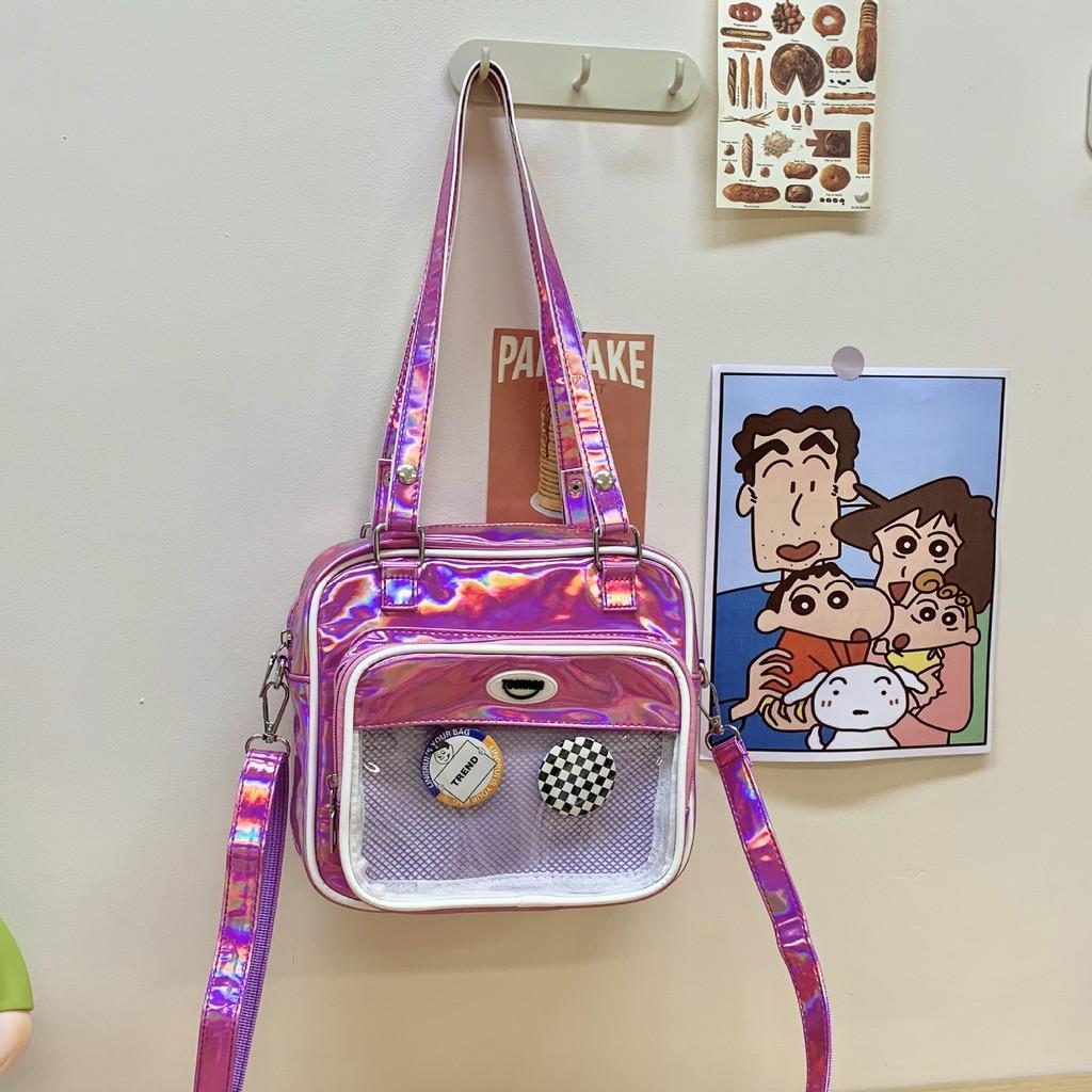 

Trendy And Colorful Kids Anime Shoulder Bag Featuring Breathable Canvas And Polyester Lining маджента