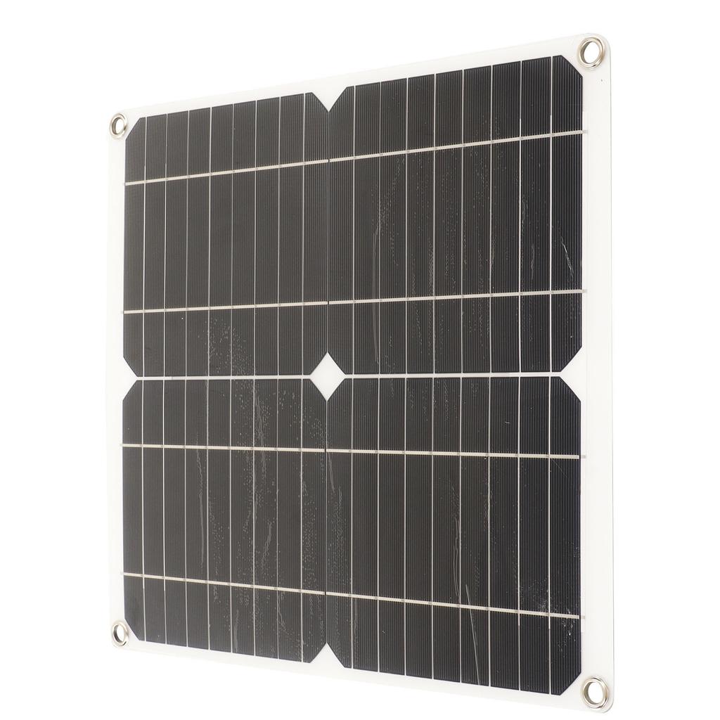 Solar Panel Monocrystalline Silicon Waterproof High Performance for RV Car Boat Trailer 20W 18V 10A
