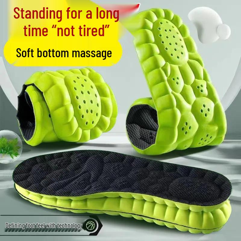 Third Gen PU Acupressure Insoles: Super Soft, Antibacterial, Deodorizing, Sweat-Absorbent & Breathable