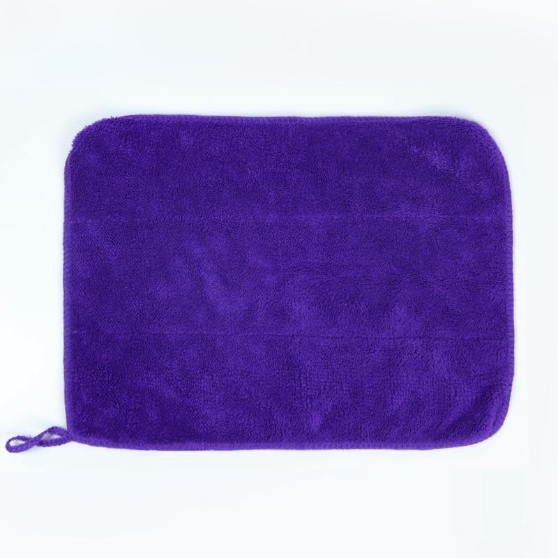 

High-density coral fleece 30 * 40 thick absorbent double-sided car wipe, hand wipe, kitchen rag, car wash, cleaning towel 40g фиолетовый