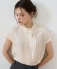 BIBYSEOB High-Neck Scarf Half Blouse Ivory [T52]