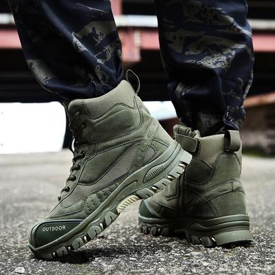 Botas de Combate Desert Masculinas Bota Tática de Tornozelo Tamanho Grande 46 Sapatos de Caminhada ao Ar Livre Sapatos de Segurança para Trabalho Botas de Motocicleta Zapatos Hombre