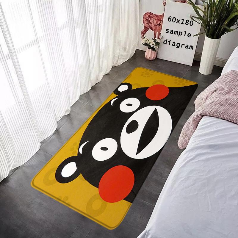 Interior Floor Mat Doormat Kawaii Kumamons Non-slip Foot Rug for Entryway Kitchen Carpet Bedroom Bedside Mats Home Decoration
