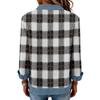 Damenmode Ausgestelltes Langarm Denim Patchwork Sweatshirt Mit Aufdruck Lässiger Pullover Top