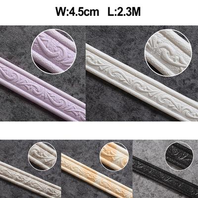 Wandverkleidung Tapeten Taillenlinie Sockelleiste Dreidimensionaler Wandaufkleber 3D-Schaumstoffkantenbordüre Selbstklebende Wandkantenleiste
