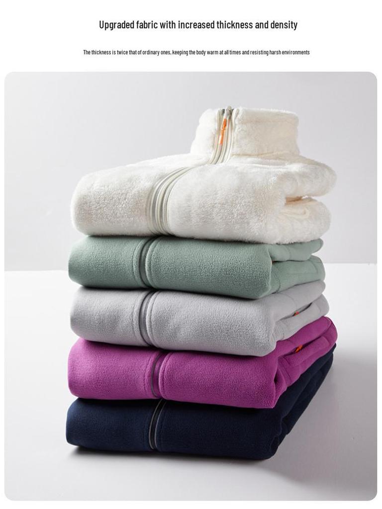 Reversible Polar Fleece Jacket: Thermal Winter Coat for Men & Women