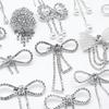 Crystal Bowknot Brooch Charming Women Lapel Pin Gorgeous Rhinestone Sweater Suit Accessory for Special Gatherings