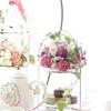 Nagao Cake Stand, 2-Tier, Silver, Large Size, Made in Japan
