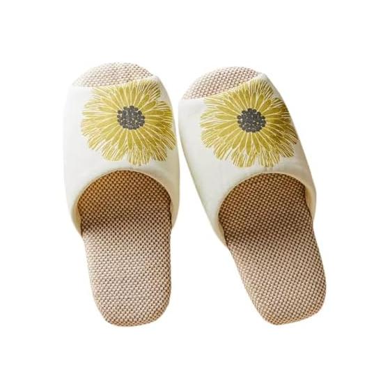 [Belle Maison] Slippers, Washable, Soft and comfortable soles, Indoor, Summer, Open front slippers, Ivory M